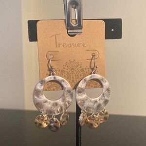 Silver and Gold Dangle Earrings